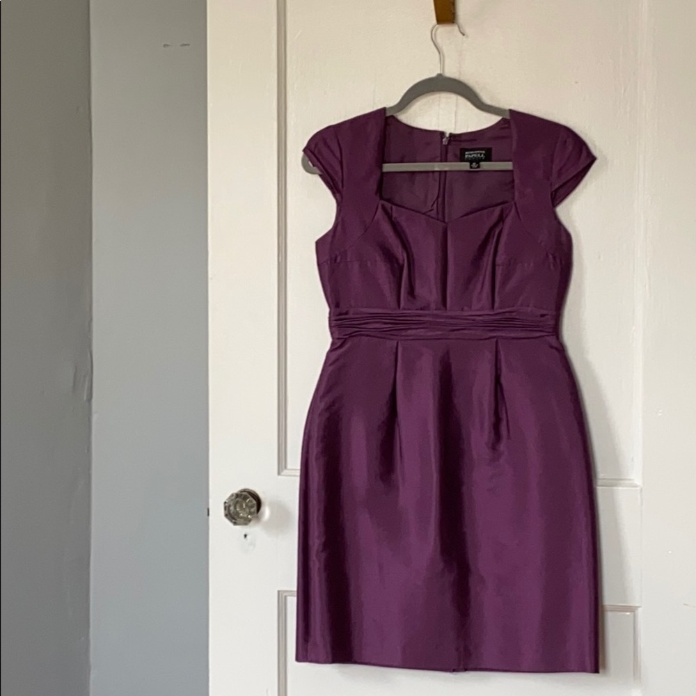 Adrianna Papell A-kind purple satin dresss